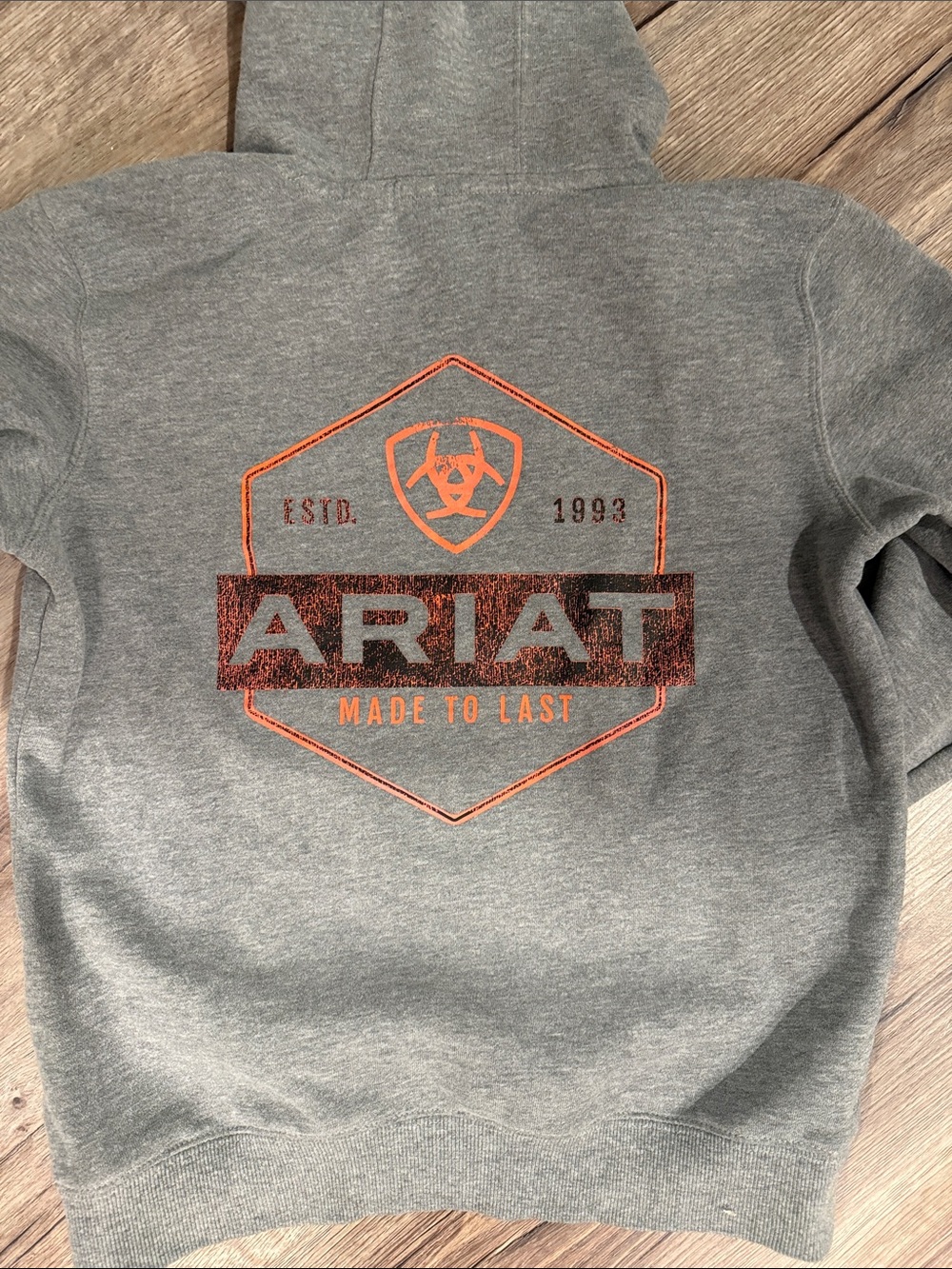 Ariat Heather Gray Hooded Sweatshirt - Picture 4 of 4